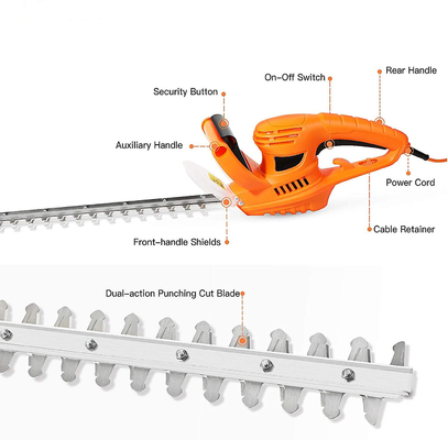 500W 510mm Blade Electric Garden Hedge and Branch Cutter ABS Case