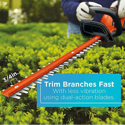40V โลหะผสมเหล็กลิเธียมไอออนแบตเตอรี่ไฟฟ้า Hedge ไร้สาย Long Reach Hedge Trimmers
