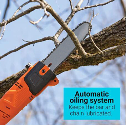 6.5A 2.65m Garden Electric Chainsaw 10 นิ้วเสาไฟฟ้าเลื่อย 9.5Ft สำหรับสาขา