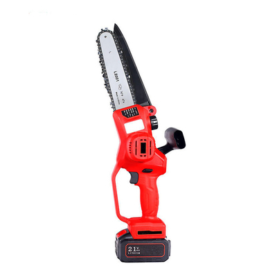 เลื่อยโซ่ไฟฟ้าแบบพกพา 2000W แบตเตอรี่แบบชาร์จ 21V สำหรับพุ่มไม้และต้นไม้