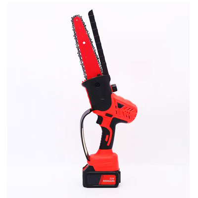 เลื่อยโซ่ไฟฟ้าขนาดเล็กมือถือ 650W ใช้แบตเตอรี่น้ำหนักเบามือถือขนาดเล็ก