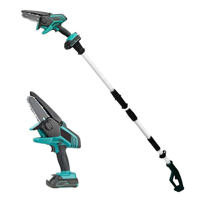 450w มินิไร้สาย 8 นิ้ว สวน เลื่อยไฟฟ้าลูกโซ่ยืดยาวต้นไม้ Pruner