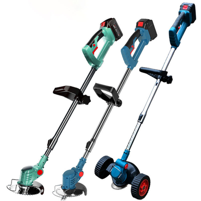 850W 24V เครื่องตัดหญ้าไร้สายพร้อมใบมีดพลาสติกแกว่งสำหรับงานสวน