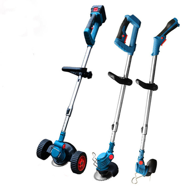 850W 24V เครื่องตัดหญ้าไร้สายพร้อมใบมีดพลาสติกแกว่งสำหรับงานสวน